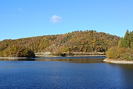 秋山,壩,湖