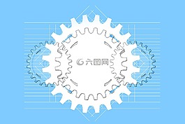力學(xué),齒輪,藍(lán)色