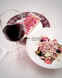 晚餐,食品,葡萄酒