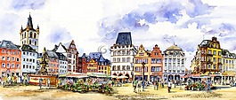 德國,全景圖,trier