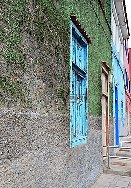 房屋,窗口,舊城