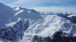 山,雪,高山