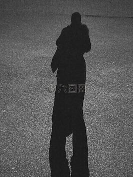 影子,夜,人的