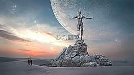 幻想,景觀,天空