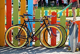 自行車,豐富多彩,花園圍墻