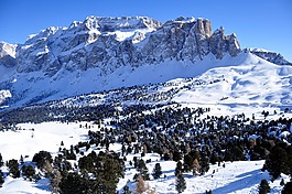 冬天,高山,雪