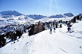 冬天,高山,雪
