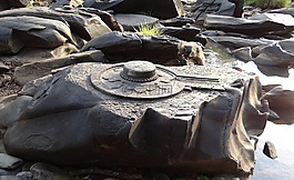 sahasralinga,石,雕塑