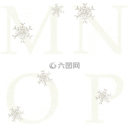 字母,雪中的字母,字體