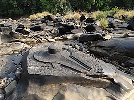 sahasralinga,石,雕塑