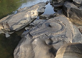 sahasralinga,石,雕塑