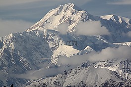 雪,山,全景