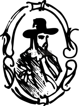 男子,幀,手繪
