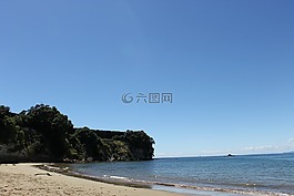 海灘,新西蘭,陽光