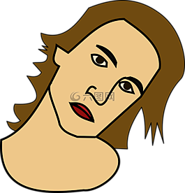 女子,頭,傾斜