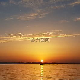 日落,海,太陽