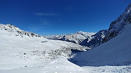 高山,雪,冬天