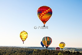 氣球,飛行,多彩