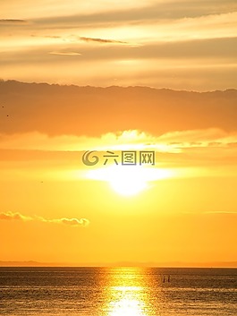 日落,海,abendstimmung