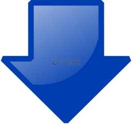箭頭,藍(lán)色,向下