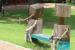 公園,木材,男人