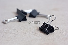 夾,白色,黑色的