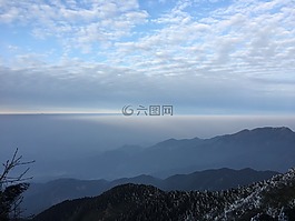 山水,阳光,山