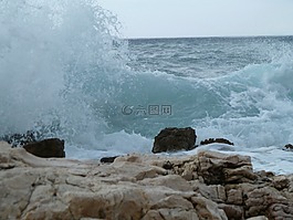 海洋,度假,水