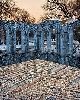 景觀,廢墟,鑲嵌