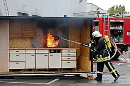 消防,feuerloeschuebung,厨房火灾