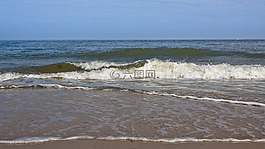 波,海灘,水