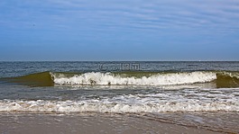 波,海灘,水