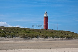 燈塔,草,沙丘