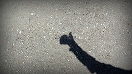 拇指,手,陰影