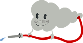 消防員,云,軟管