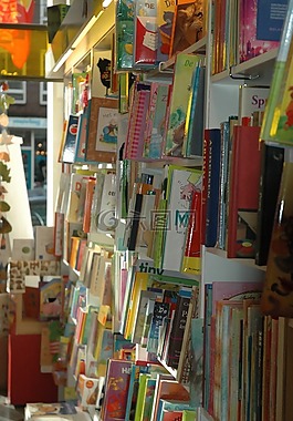 書店,讀取,書架