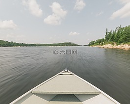 船,速度,湖