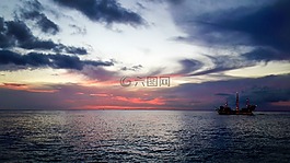 海,下午,天空