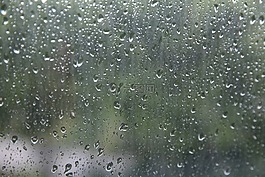 雨珠,玻璃,雨色