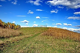 秋季,路,天空