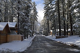 冬季街,雪,安老院