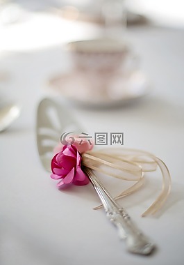 婚禮,蛋糕服務器,銀