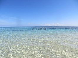 夏天的景象,大西洋,多米尼加共和國