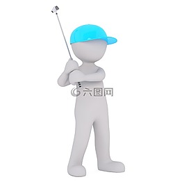 白人男性,3d模型,孤立