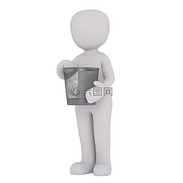 白人男性,3d模型,孤立