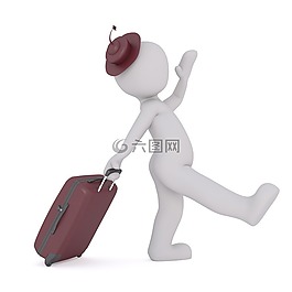 白人男性,3d模型,孤立