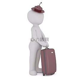 白人男性,3d模型,孤立