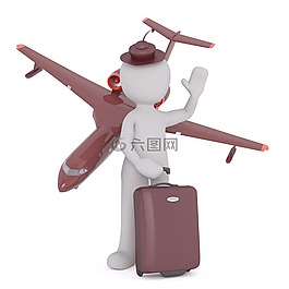 白人男性,3d模型,孤立