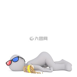 白人男性,3d模型,孤立