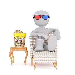 白人男性,3d模型,孤立